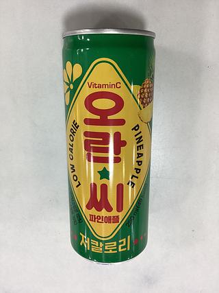 韩国进口-Oran C菠萝味苏打汽水 250ml
