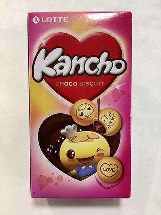 韩国进口乐天小熊饼干巧克力夹心注心饼42g