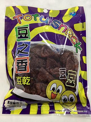 台湾进口-小飞象-豆之香黑胡椒豆干 140公克